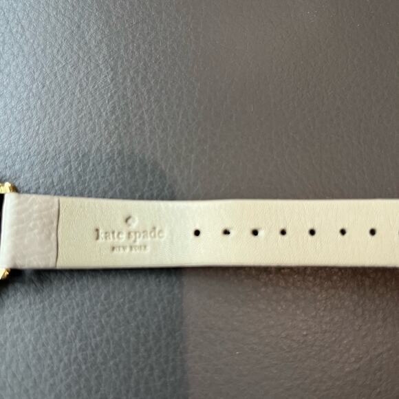 Kate Spade Sign Post Metro Series Neutral Leather Wristband Womens Watch - Picture 3 of 7